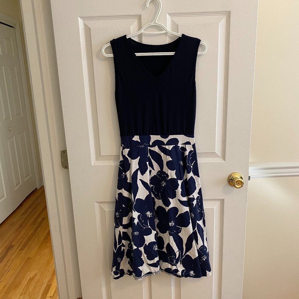 DIE DIE FASHION Royal Blue Sleeveless Maxi Dress with Flare Flower Skirt Size S